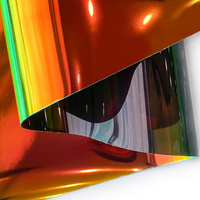 Rouleau de vinyle transparent holographique 12x54 pouces imperméable irisé transparent TPU gelée tissu en plastique pour bricolage artisanat