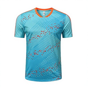Nouveau T-shirt d'été en maille respirante à séchage rapide, maillot de badminton à manches courtes, haut de sport d'entraînement avec impression personnalisée - Product Image 1