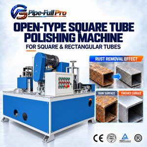 Machine de polissage de tubes carrés à système multi-têtes pour cadres de cuisine en acier inoxydable et brossage satiné industriel uniforme - Product Image 1