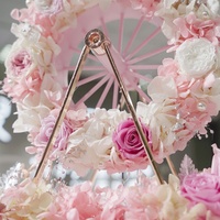 Hortensia et Rose grande roue fleur préservée pour décoration roses fleurs grande roue acrylique roses boîte