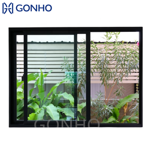 GONHO Horizontal deslizante doble acristalamiento de acero inoxidable mosquitera marco abridor Manual <span class=keywords><strong>precio</strong></span> Filipinas puertas <span class=keywords><strong>ventanas</strong></span> deslizantes - Product Image 4