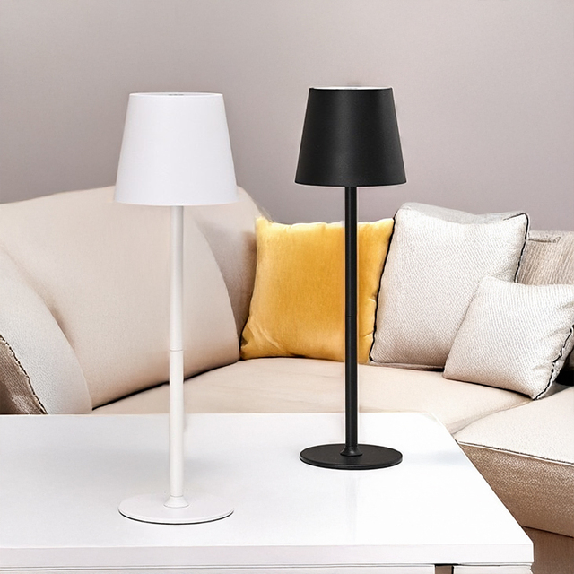 Modern Cordless Night Lamp Rechargeable Touch Dimming Portable  Metal Shell Table Lamp