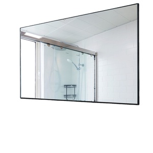 <strong>Rectangle</strong> <strong>Wall</strong> <strong>Mirror</strong> Long Metal Frame Bathroom <strong>Mirror</strong> with Black/gold Aluminum Frame - Product Image 1