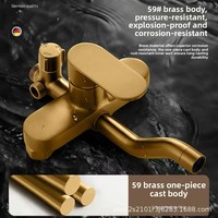 Ensemble de douche en acier inoxydable pour usage domestique, système de salle de bain complet, pommeau de douche rotatif et réglable, dispositif de douche à effet pluie surpuissant