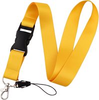 Tali Gantungan Kunci Pengaman Warna Kuning untuk ID Badge, Kunci, Lucu untuk Wanita, Guru, Staf, Anak Perempuan, Pria