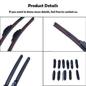 Spazzola Tergicristallo Ibrida con Adattatori Intercambiabili in Gomma per <span class=keywords><strong>Parabrezza</strong></span> - Vendita all'Ingrosso - Product Image 2