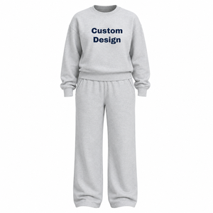 Set da <span class=keywords><strong>Donna</strong></span> 2 Pezzi per Uso Quotidiano Casual, Felpa con Zip e <span class=keywords><strong>Pantaloni</strong></span> <span class=keywords><strong>Tuta</strong></span> in Tinta Unita, Comodo e Personalizzabile - Product Image 3