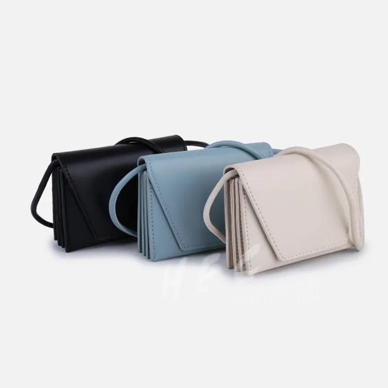 HEC New Designer Trend PU Leather Wallets Men Women Popular Card Holder for Men Coin Purse Hands Free Shoulder Bag