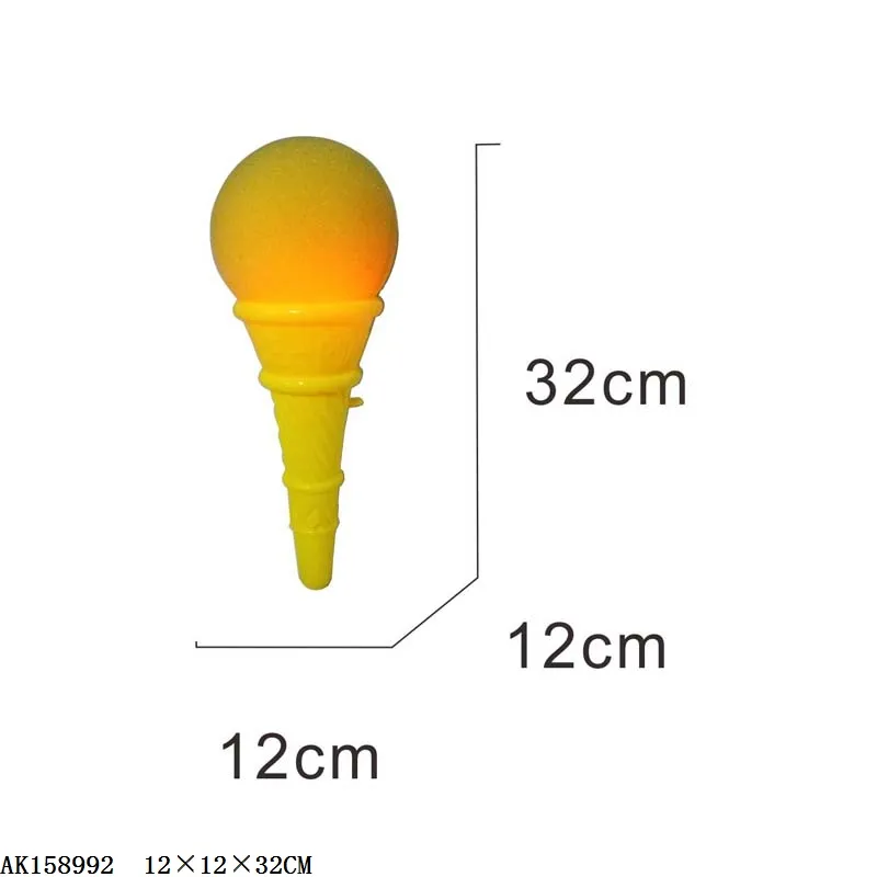 Nuovo grande formato 32 CM con gelato leggero a forma di sparatutto Punch cono sparatutto palla di spugna giocattoli per bambini con cordino