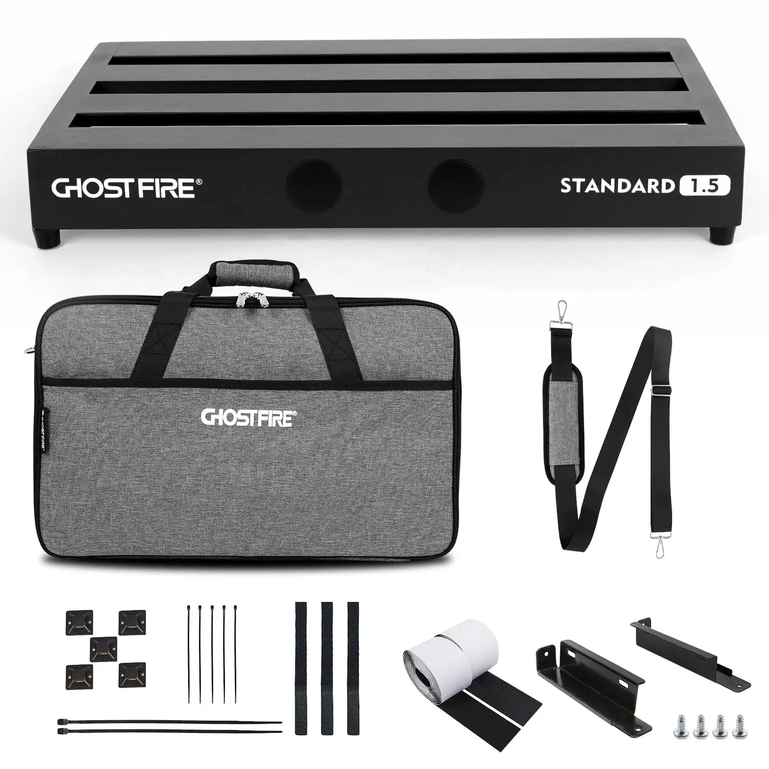 Ghost Fire Stock Disponível Universal Guitar Effect Power Colar Board Bracket Effector Stand Pedalboard Guitarra Pedal Board