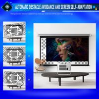 Projecteur portable d'usine GTV Omikai HY-450max Projecteur intelligent 1080P LED 900 Lumens 2 Go/32 Go Cinéma pour entreprise et maison