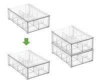 Organisateur de cuisine à tiroir coulissant pour thé, épices, collations, sachets alimentaires pour le garde-manger et l'organisation du réfrigérateur