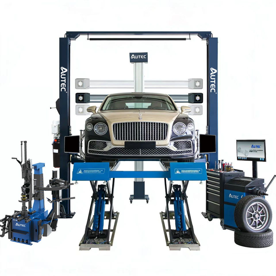 Lignment Machine AUTEC Car Scissor Lift Two-post Lift Tire Changer Dynamic Wheel ...