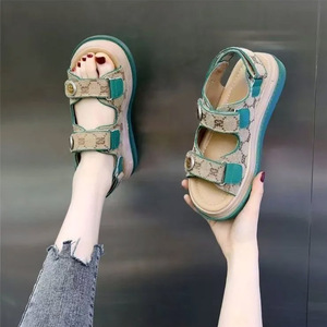 Sandalias Planas de Fábrica al por Mayor para Mujer, Sandalias de Moda Estampadas para Exteriores, Zapatos Casuales de Diseñador para Dama - Product Image 2