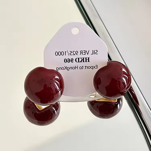 Pendientes Geométricos con Efecto de Goteo de Aceite, Estilo Hueco, Bola Redonda, Chapados en Oro de 18K, Aleación de Latón y Cobre - Product Image 1