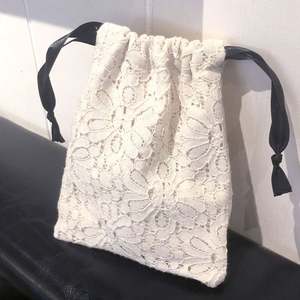 Bolsa de Cosméticos de Encaje con Cordón al por Mayor, Bolsa de Tela - Product Image 2