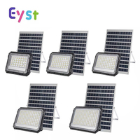 Projecteur solaire LED SMD 2835 haute puissance en plastique ABS pour extérieur, étanche IP65, 6000K, angle de faisceau 120°, pour aménagement paysager, 60W-300W, garantie 2 ans, conforme ROHS