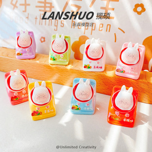 Lanshuo Resin Rabbit Chip <b>Bag</b> Miniature 3D DIY Jewelry <b>Accessory</b> Colorful Hair Clip Phone Case Decor - Product Image 1