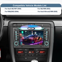 Autoradio double DIN pour Audi A6/S6/RS6/Allroad avec écran tactile, Apple CarPlay, Android Auto, GPS, USB et MP3