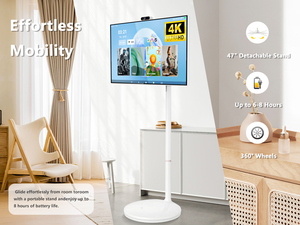 32インチスマートポータブルAndroid 11コアCPU LCDディスプレイTVリモートコントロールタッチスクリーン13MPカメラバッテリーホイール - Product Image 5