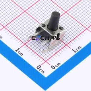 TC-6615-9.5-170 Tactile Switch Bent Lead Through Hole,6x6mm Switch Single Pole Single Throw Round Button 1.7N Right Angle Insert - Product Image 1