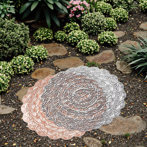 Chất Lượng Cao PVC Thông Tư Lưu Thông Không Thấm Nước Non-Slip Bộ Đồ Ăn Placemat Giáng Sinh In Lá Ren Mô Hình Thiết Kế Bán Buôn - Product Image 1