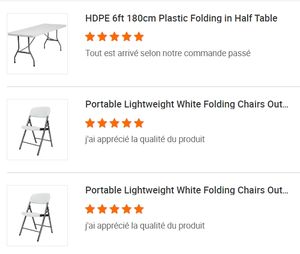 6ft 180cm demi-plastique HDPE cadre en acier massif HDPE dessus <span class=keywords><strong>de</strong></span> table location <span class=keywords><strong>de</strong></span> salle à manger en plastique pliant Tables et <span class=keywords><strong>chaises</strong></span> <span class=keywords><strong>de</strong></span> fête en plein air - Product Image 5