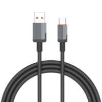Cable de Carga Multifunción USB Tipo-C de Carga Rápida con Hilo Trenzado de Cristal de Hielo Súper Rápido de 6A y 120W de Calidad Maravillosa