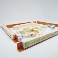 Les fabricants recommandent : Ensemble de voyage six-en-un Mini Mahjong avec impression sérigraphique, dés de distribution, règle de jeu en forme de L, en matériau ABS
