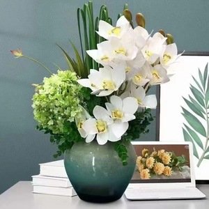 Venta al por mayor Artificial Cymbidium Orquídea Ramo de Flores para DIY Boda <span class=keywords><strong>Novia</strong></span> Mano Flores Navidad Pascua Halloween Día DE LA Madre - Product Image 1
