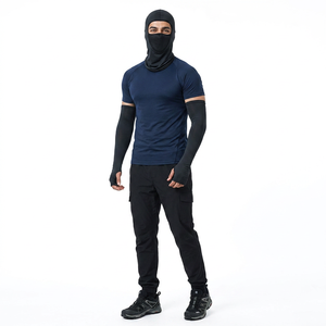 Balaclava tactique respirante personnalisée de bonne qualité, écharpe, masque intégral + ensemble de manches pour les mains, protection solaire extérieure - Product Image 1