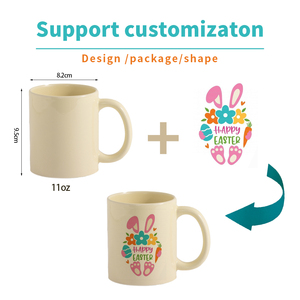 Mug en porcelaine imprimé avec logo personnalisé, cadeau personnalisé, mug à café en céramique jaune, marque de café, promotionnel - Product Image 3
