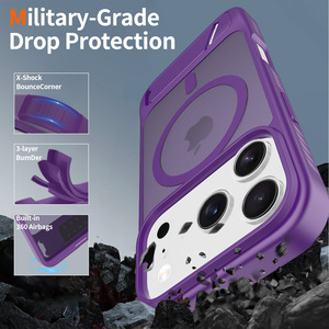 <span class=keywords><strong>Coque</strong></span> de luxe antichoc double avec support magnétique et chargement sans fil pour <span class=keywords><strong>iPhone</strong></span> 16 17 18 <span class=keywords><strong>Pro</strong></span> Max - Product Image 2
