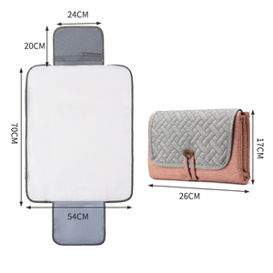Tragbares <span class=keywords><strong>Baby</strong></span>-Wechselkissen Windelbeutel Damen neuer Stil wasserdichte Babymatte Reisetasche Organisator Mamietaschen - Product Image 1