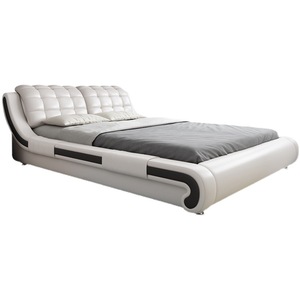 <span class=keywords><strong>Cama</strong></span> Moderna Minimalista de Cuero Tamaño Queen <span class=keywords><strong>Cama</strong></span> <span class=keywords><strong>Doble</strong></span> de 1.8m <span class=keywords><strong>Cama</strong></span> de Boda de 1.5m con Almacenamiento Camas Matrimoniales - Product Image 6