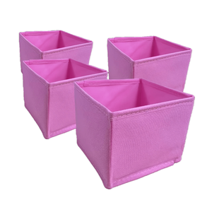 Lot de 4 boîtes de rangement modernes pliables en <span class=keywords><strong>tissu</strong></span> pour tiroirs et armoires, séparateurs de vêtements, sous-vêtements, chaussettes et soutiens-gorge, sans électricité requise LG-Q033 - Product Image 2