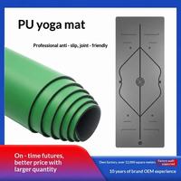 Tapis de yoga antidérapant en PU, écologique, 5 mm, logo personnalisé, caoutchouc naturel, vente en gros XKE Pilates 1830x680 mm, couleur personnalisée