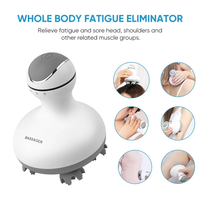 Appareil de massage du cuir chevelu à main pour tête Vibration 3D Masseur électrique étanche en silicone pour cheveux et cuir chevelu