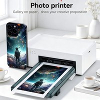Mesin Cetak Foto Mini Fonlyu, Stiker Kulit Ponsel, Mesin Cetak DIY, Printer Film Belakang Ponsel Portabel Nirkabel