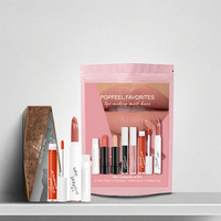 POPFEEL Ensemble de maquillage portable de haute qualité pour les yeux, le visage et les lèvres, rouge à lèvres facile à appliquer, cadeau de voyage