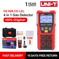 Détecteur de fuite de gaz UNI-T UT334E+ Plus, moniteur de qualité de l'air portable 4 en 1, détecteur de monoxyde de carbone, testeur de gaz H2S O2 EX
