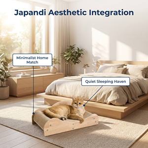 Lit pour <span class=keywords><strong>chat</strong></span> en forme de vague, en carton ondulé, personnalisable avec logo, pour décoration intérieure, fabriqué par un fabricant de meubles de salon - Product Image 4