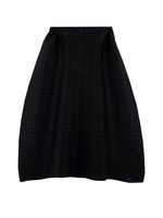 Jupe taille haute pour femme Miyake, design plissé élégant, drapé haut de gamme, mi-longue, pour un style décontracté d'été