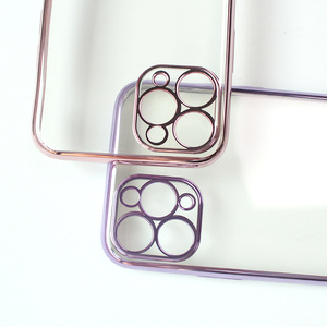 Pour <span class=keywords><strong>Iphone</strong></span> <span class=keywords><strong>11</strong></span> Pro Protéger L'appareil Photo Clair Coloré Tpu Boîtier De Téléphone Galvanisé - Product Image 5