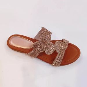 Popüler güzel tasarım orijinal düz terlik toptan kadın terlik açık yeni tasarım bayanlar ayakkabı - Product Image 5