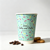 Gobelet à café jetable certifié bio et écologique, personnalisable avec logo, à double paroi en papier, pour café glacé à emporter, vente en gros