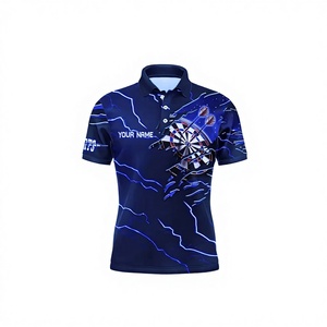 Graphic Customization Men's Golf Embroidered <b>Dart</b> Print for Shirt Wholesale Breathable Quick-drying Spandex/Cotton Quality for - Product Image 3