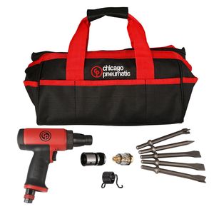 Pistolet à burin pneumatique Chicago Pneumatic CP7160K, outil à percussion pneumatique avec accessoires - Product Image 1