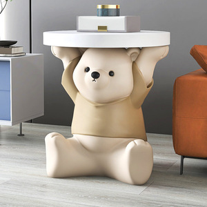 Grande Sculpture d'Ours Mignon en Résine Souple, Plateau de Rangement, Nouvelle Tendance, Ornement et Accessoire de Salon pour la Maison - Product Image 1
