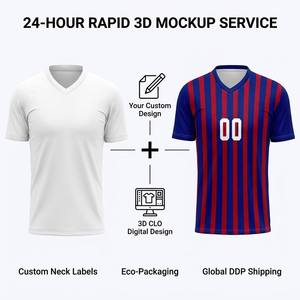 Özel Ülke Bayraklı Futbol Antrenman Forması Hızlı Kuruyan Nefes Alabilen Polyester 3D Süblimasyon Nakış İsim Numara Takım Rengi - Product Image 3
